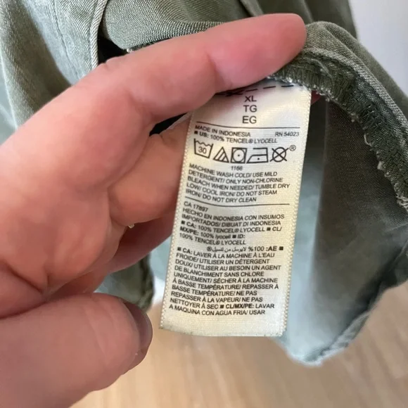 Distressed Tencel Button down - Picture 5 of 6